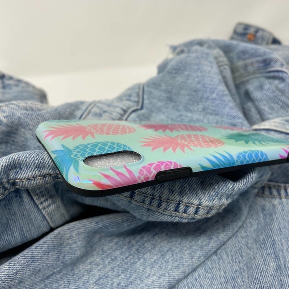 iPhone 6s Case Metallic Multicolor Pineapple Print Cover NEW - Picture 3 of 5